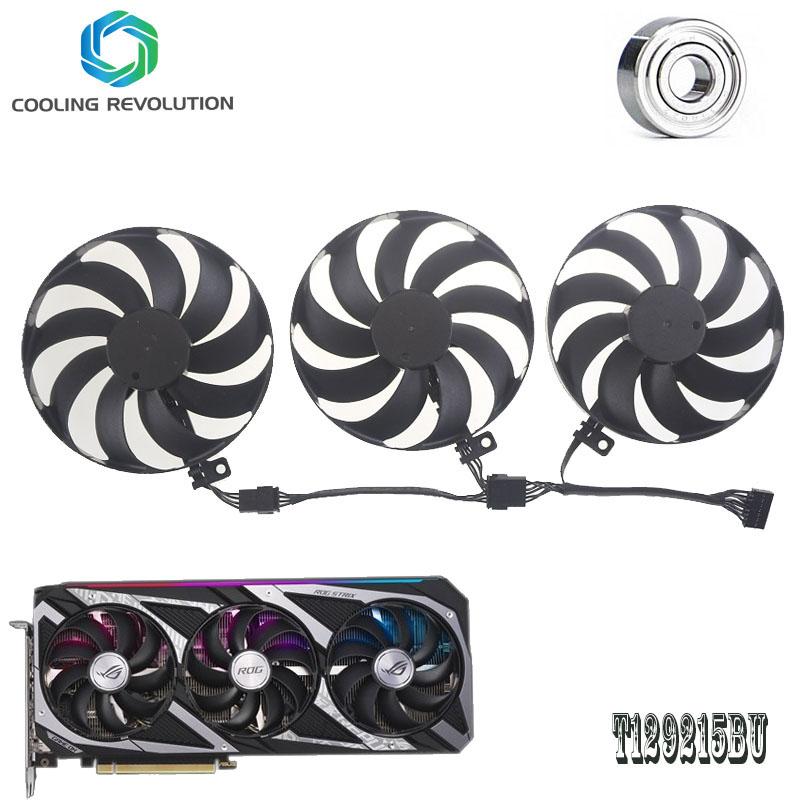 Rtx 3090 24Gb Gddr6X - 87ミリメートルT129215BU DC12V 0.50AMP RTX3050 RTX3060グラフィックスカードファンasus rogストリックスrtx