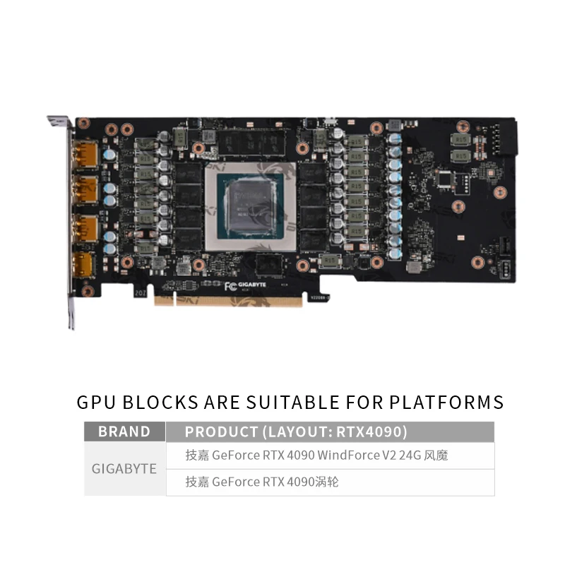 Bykski製GIGABYTE RTX 4090 WINDF - Rtx 4090 Water Block Full Cover のレビューと価格